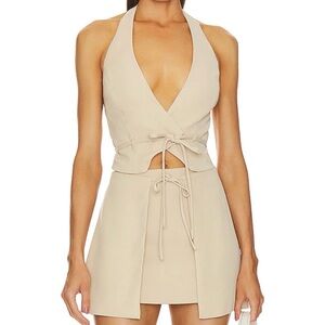 Lovers + Friends Cream Halter Top (sold out on revolve)